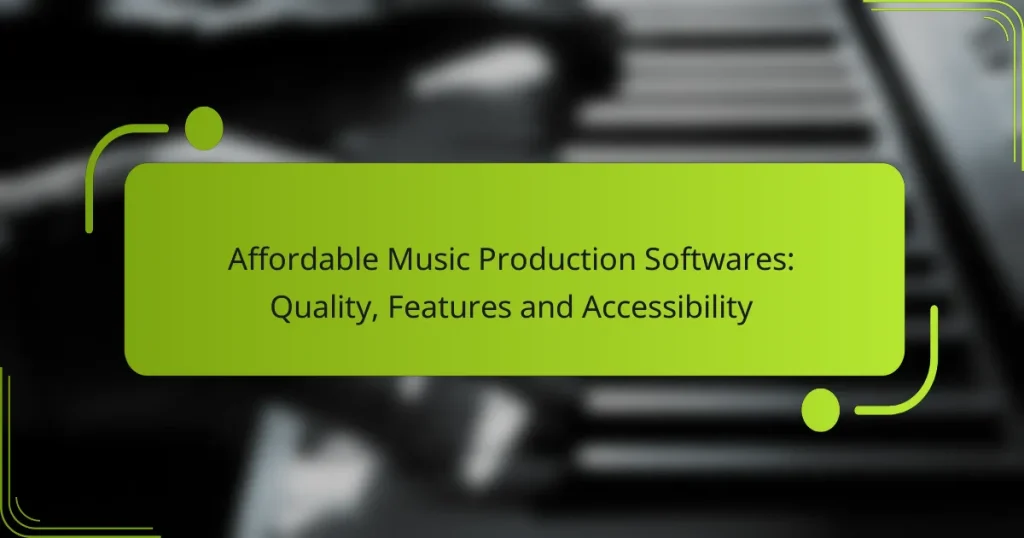Affordable Music Production Softwares: Quality, Features and Accessibility