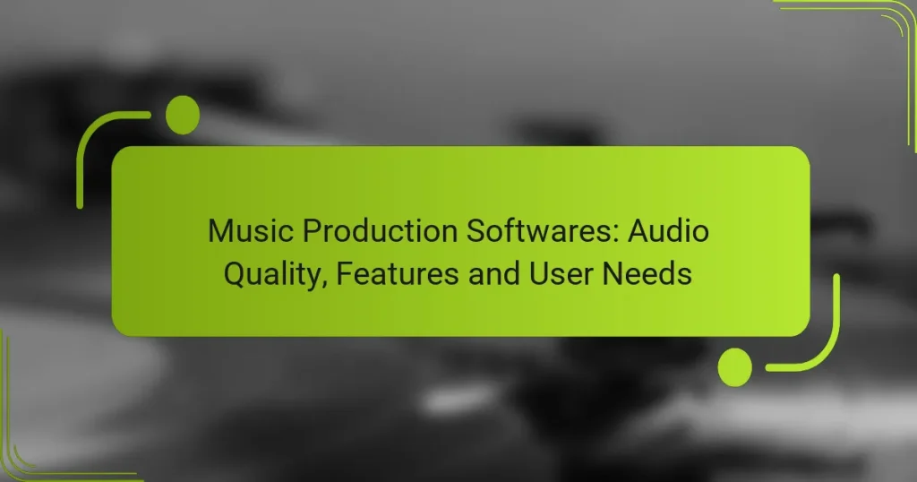 Music Production Softwares: Audio Quality, Features and User Needs