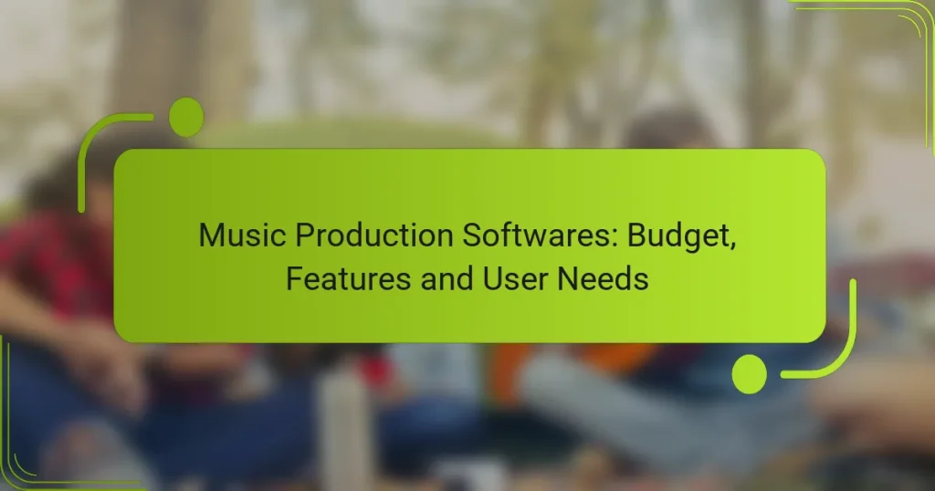 Music Production Softwares: Budget, Features and User Needs