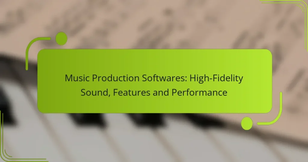 Music Production Softwares: High-Fidelity Sound, Features and Performance