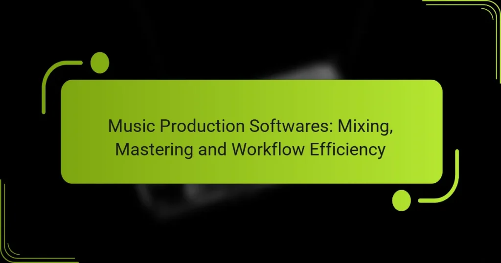 Music Production Softwares: Mixing, Mastering and Workflow Efficiency
