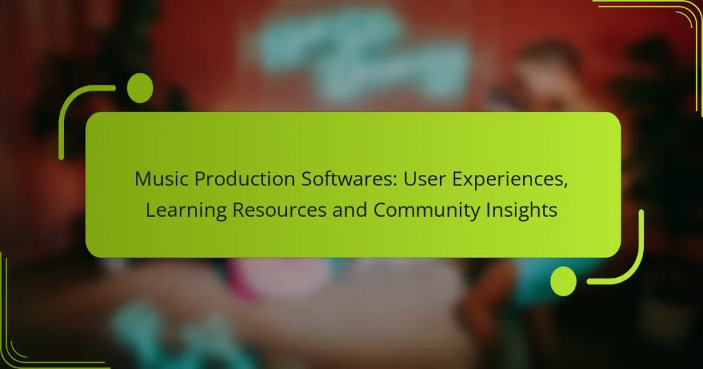 Music Production Softwares: User Experiences, Learning Resources and Community Insights