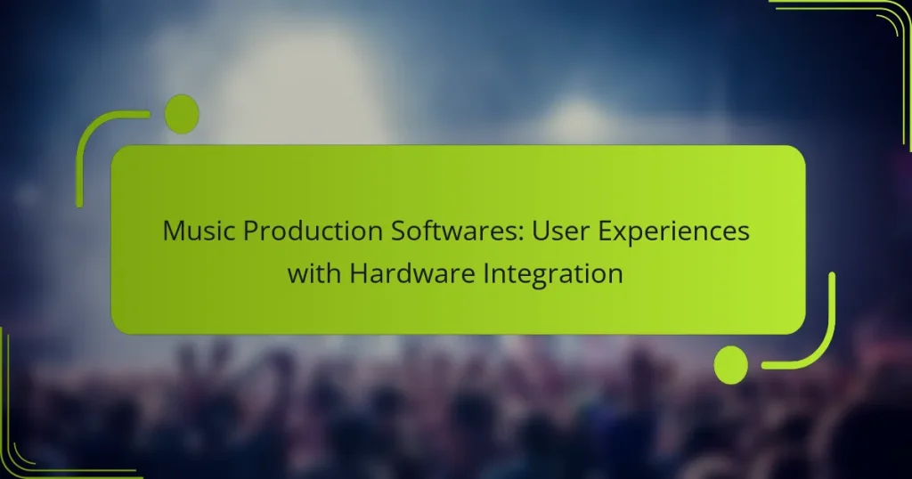 Music Production Softwares: User Experiences with Hardware Integration