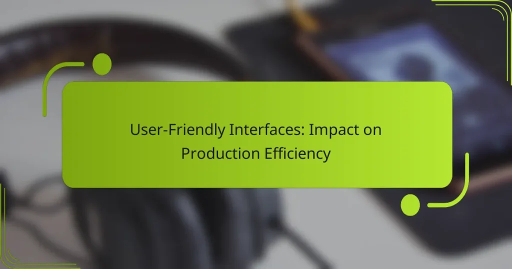 User-Friendly Interfaces: Impact on Production Efficiency