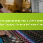 Stem Separation Is Now a DAW Feature: What Changes for Your Software Choice