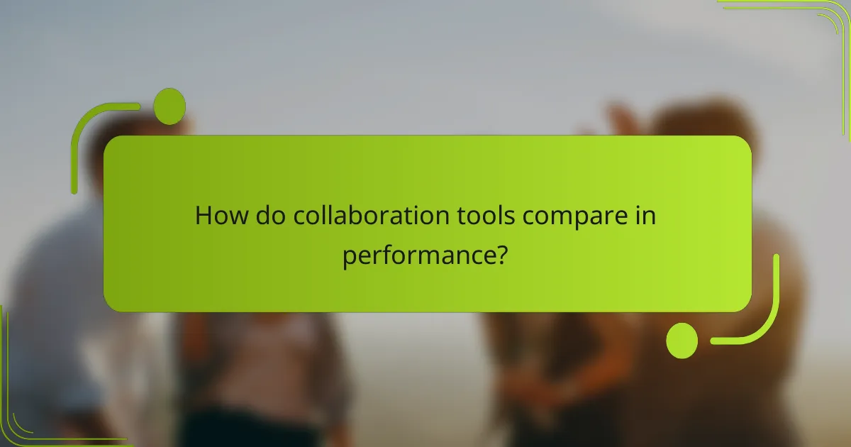 How do collaboration tools compare in performance?