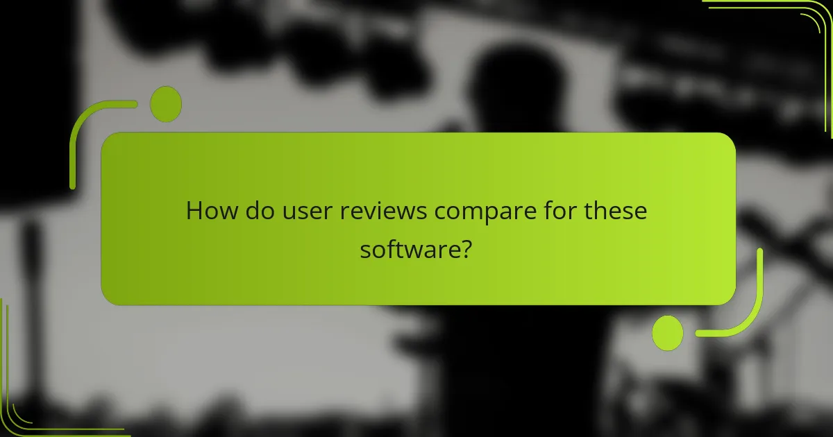 How do user reviews compare for these software?