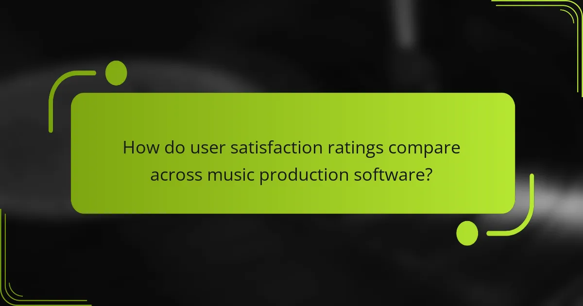How do user satisfaction ratings compare across music production software?